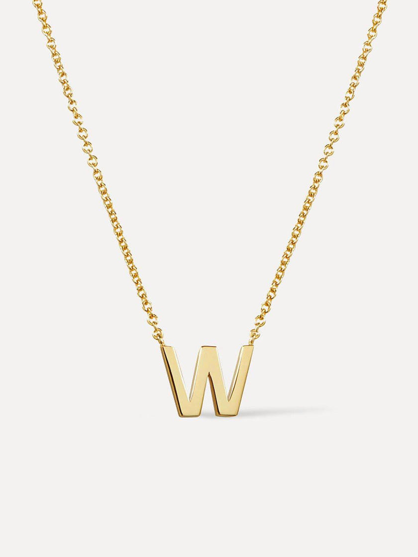 Gold Initial Necklace - Letter Necklace