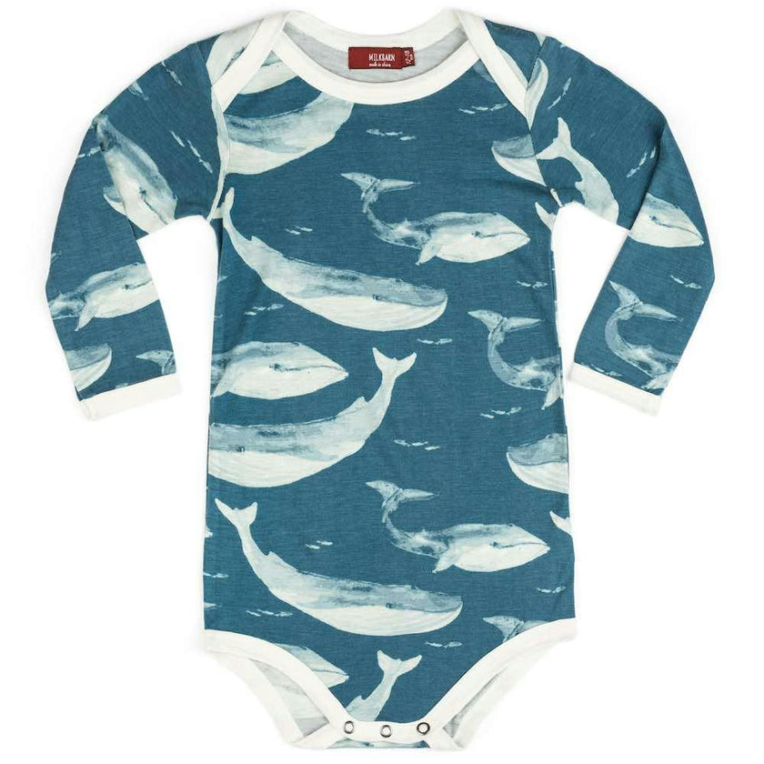 Blue Bamboo Long Sleeve One Piece
