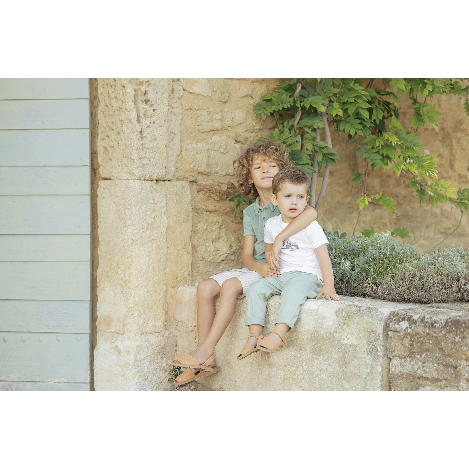 TARTINE ET CHOCOLAT Sea Green Striped Shorts