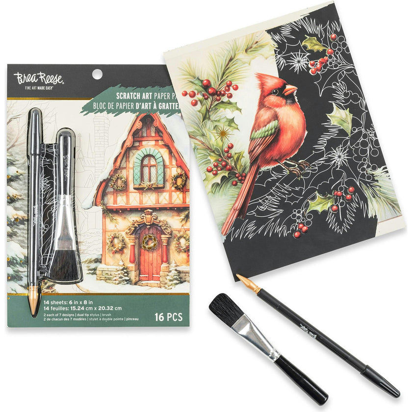 Scratch Art: Paper Pad - Home for the Holidays