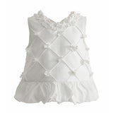 White Lucienne Quilted Skirt Set