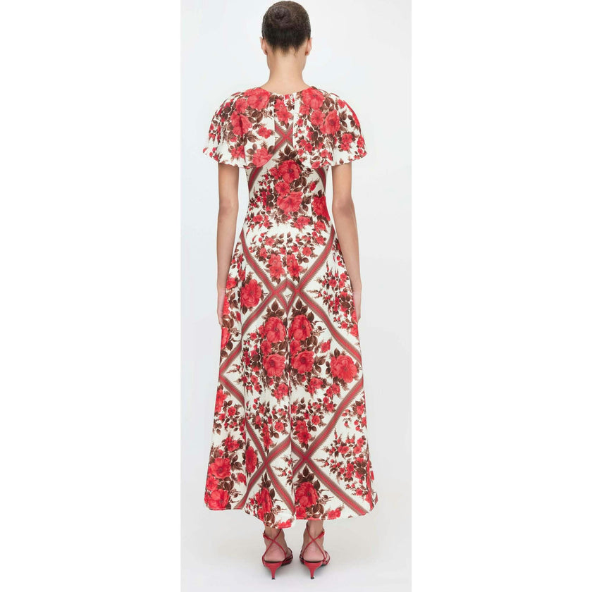 The Davina Dress - Red Diamond Rose