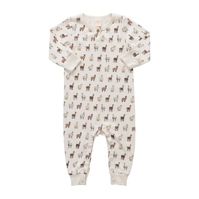 Baby Park Romper, Llamas And Alpacas