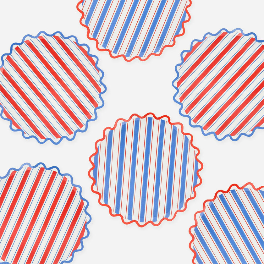 Nautical Striped Side Plates
