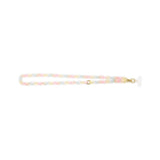 Packed Party Link Up Frosted Pastel Rainbow Phone Chain - 26-Inch Multicolor Plastic Link Chain with Gold Clips and Keyring Clasp for Phone Cases and Pouches