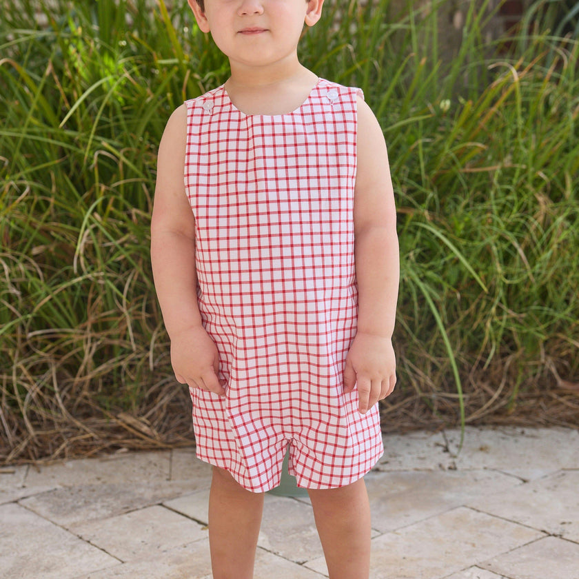 Vintage John John - Red Windowpane