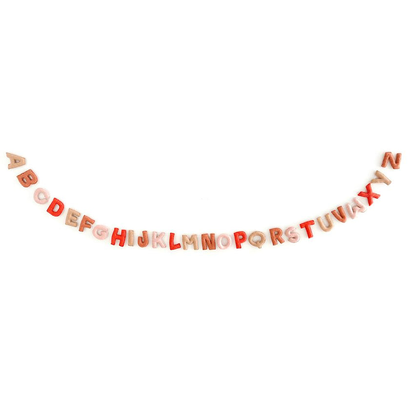 Boho Alphabet Wool Felt Garland