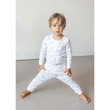 Gray Raccoon Pima Long Pajama Set