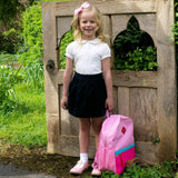 Picot Trim Peter Pan Collar Polo Shirt