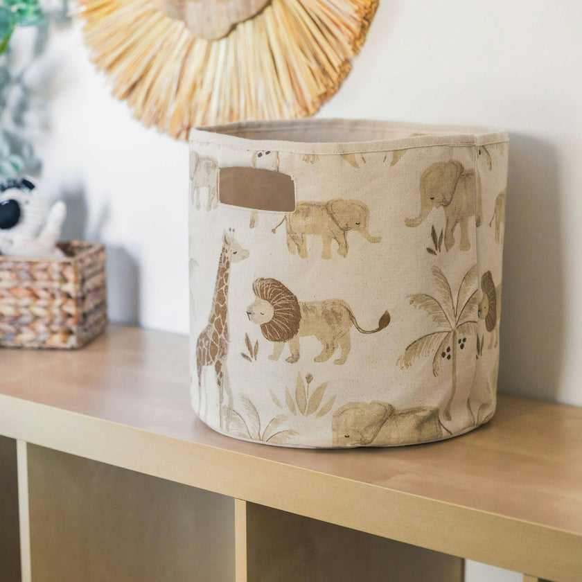 Kendi Safari Canvas Storage Bin