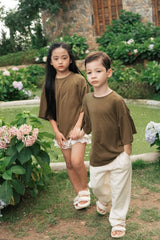 Relaxed Organic Cotton Trumpet Sleeve T-Shirt