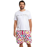 Men's Drawbertson Drippy Lips Sleep Shorts - Organic Cotton Poplin