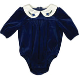 Velvet Butter Peter Pan Collar Long Sleeve Romper