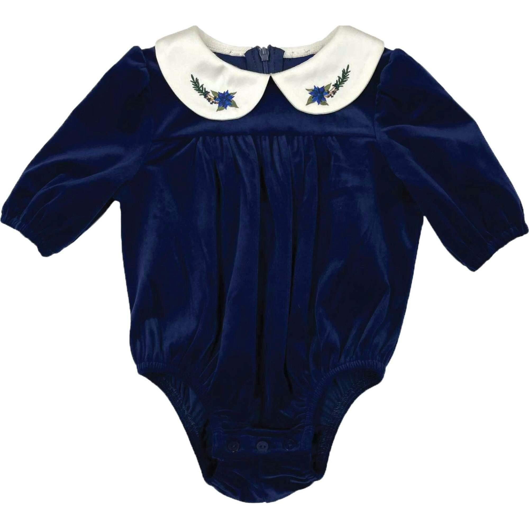 Velvet Butter Peter Pan Collar Long Sleeve Romper