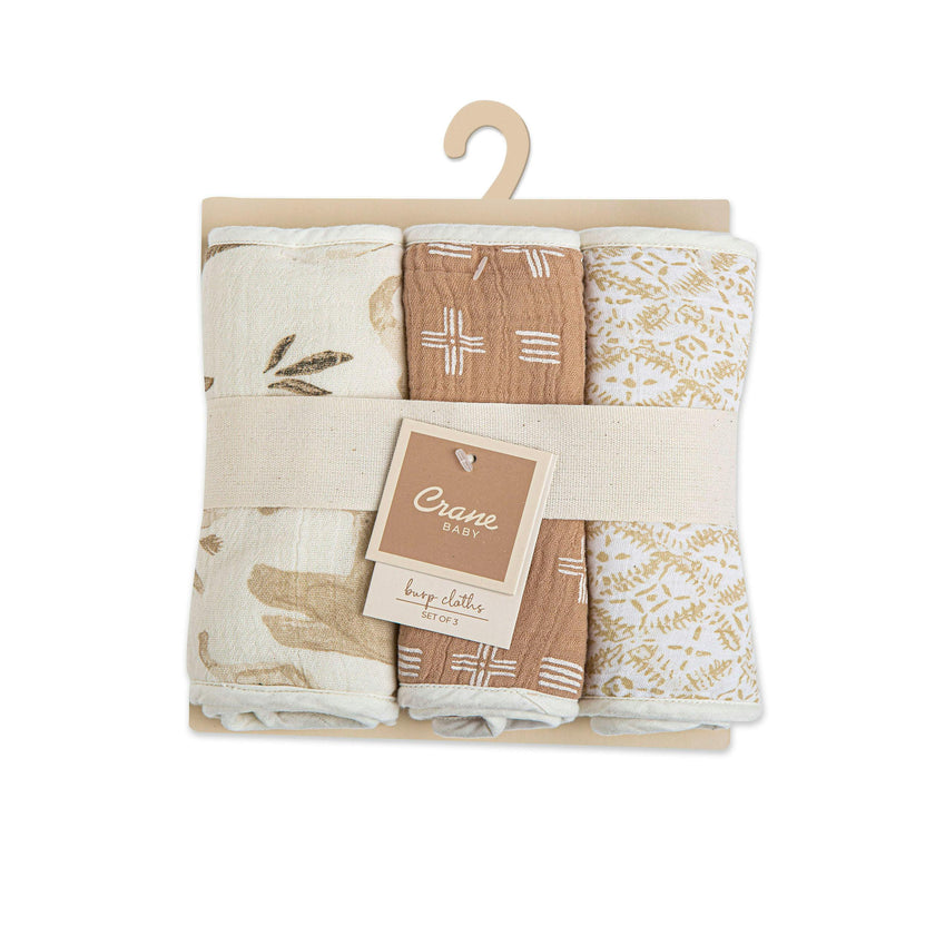 Kendi Safari Animal Cotton Burp Cloth (Set of 3)