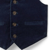 The Velvet Vest, navy blue