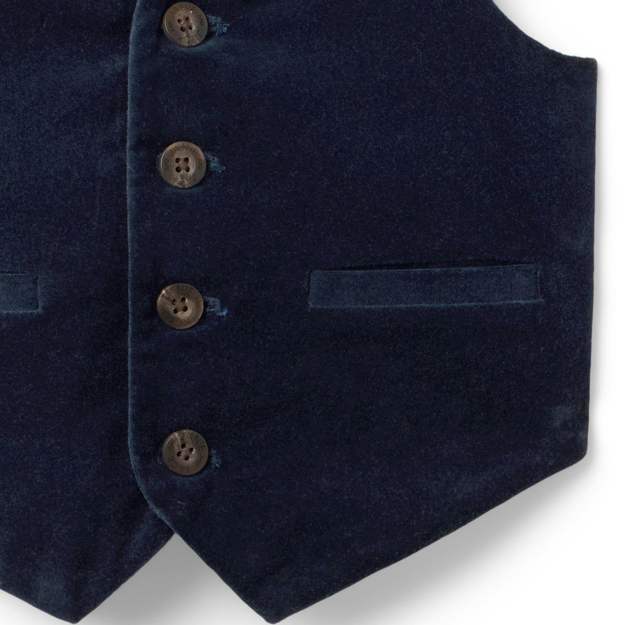 The Velvet Vest, navy blue
