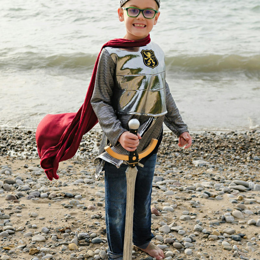 Silver Knight Tunic with Cape