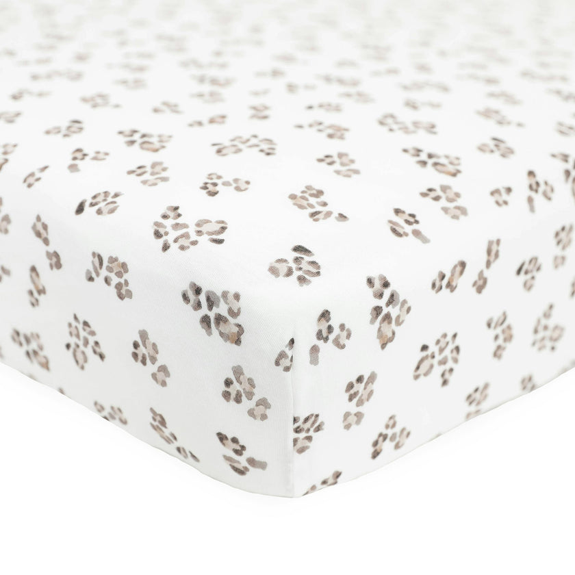 Stretch Knit Crib Sheet - Micro Cheetah
