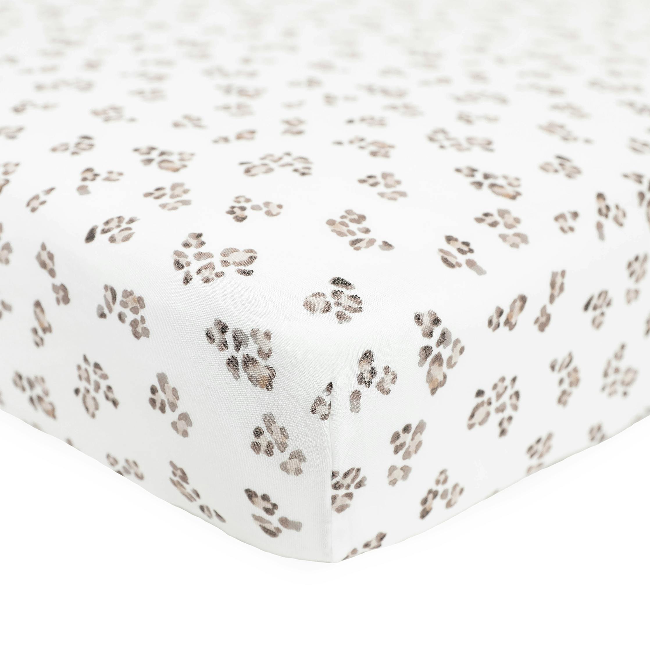 Stretch Knit Crib Sheet - Micro Cheetah
