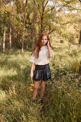 Faux Leather Skort