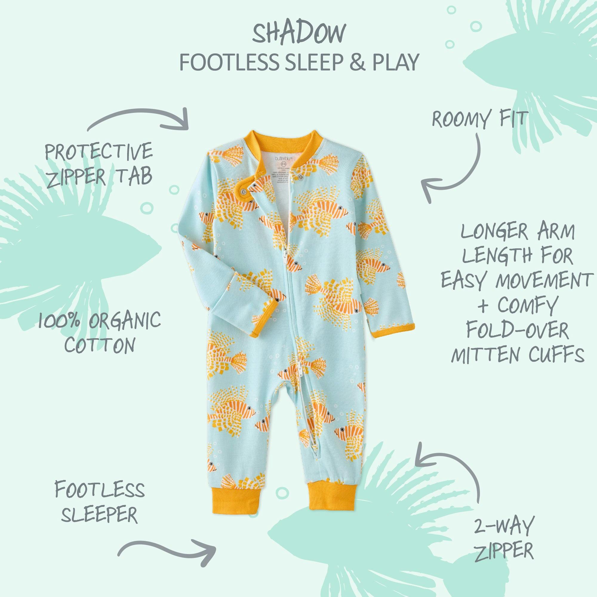 SHADOW Sleep & Play Baby Pajamas for Boys & Girls