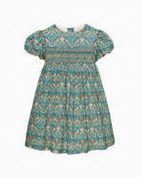 Smocked Party Dress in Strawberry Thief