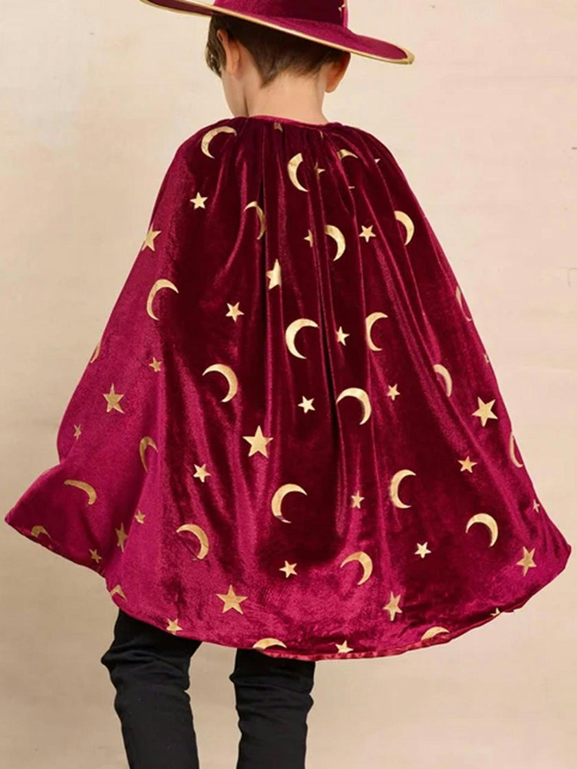 Burgundy Magician Cape for Kids