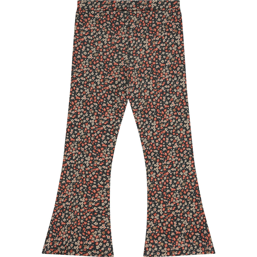Multi-Floral Print Flare Leggings