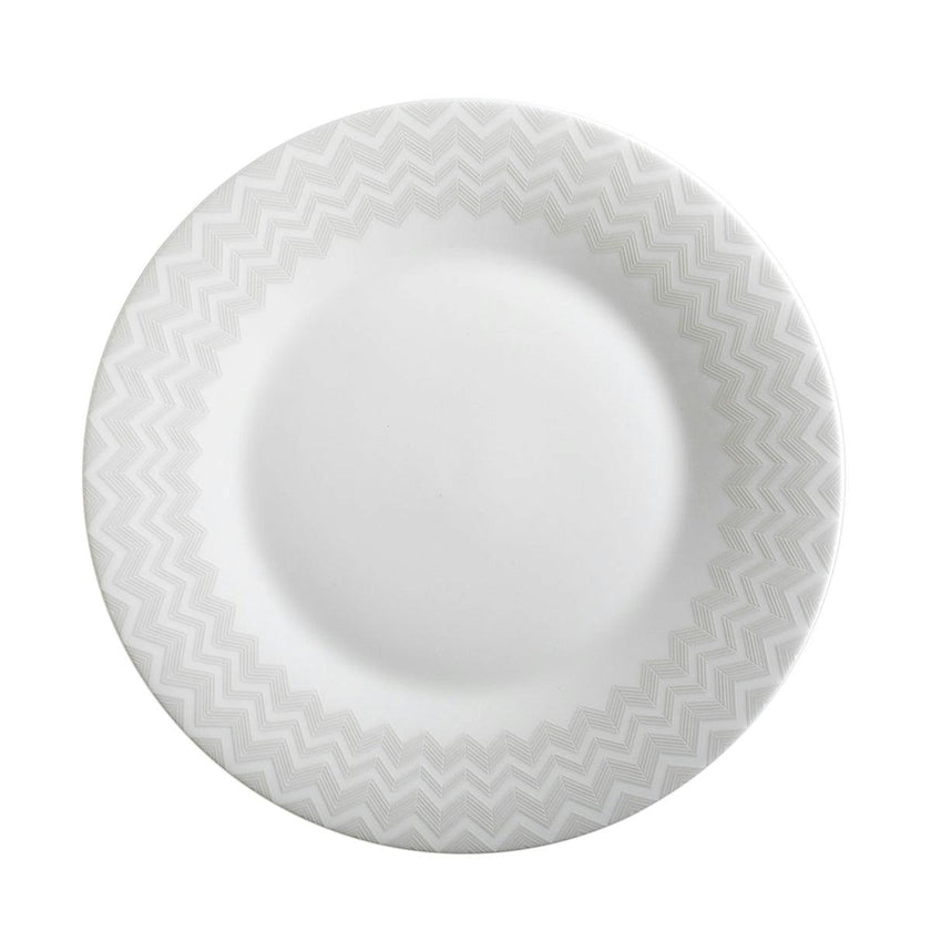 ZIG ZAG WHITE Set 2 Pcs. Dinner Plate - Ø 27,5 Cm