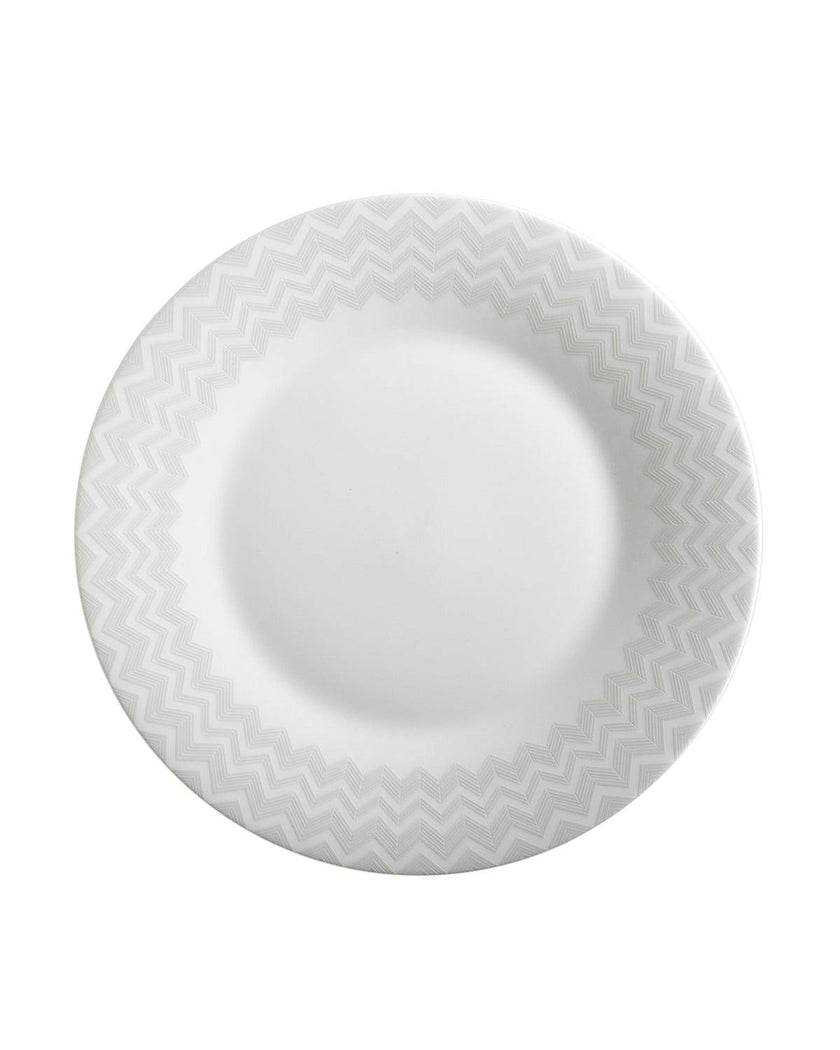 ZIG ZAG WHITE Set 2 Pcs. Dinner Plate - Ø 27,5 Cm