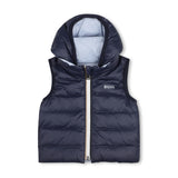 Pale Blue Reversible Hooded Vest