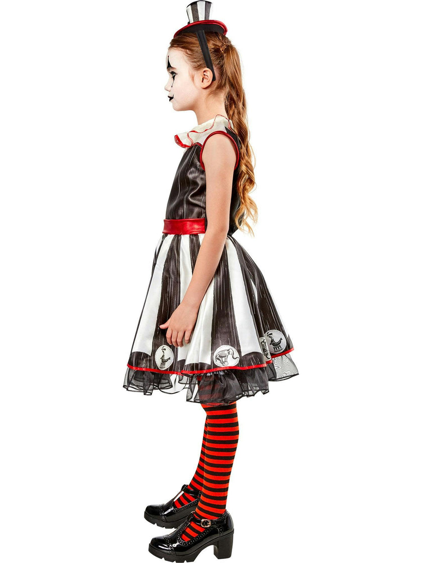 Girls' Vintage Silly Stripe Circus Clown Costume