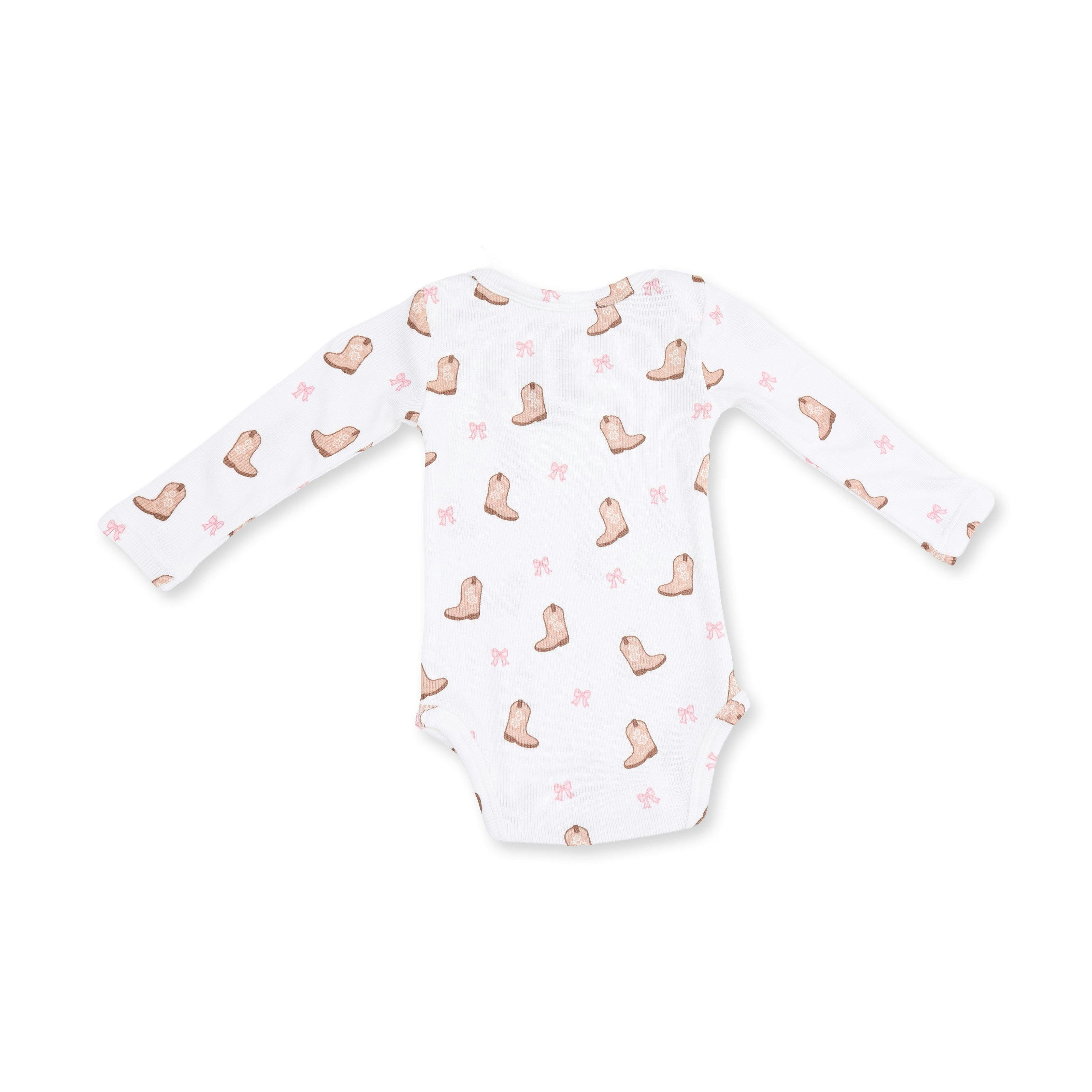 Mini Cowgirl Boots - Long Sleeve Bodysuit