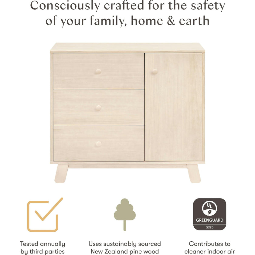 Hudson Modern 3-Drawer Compact Dresser (40")