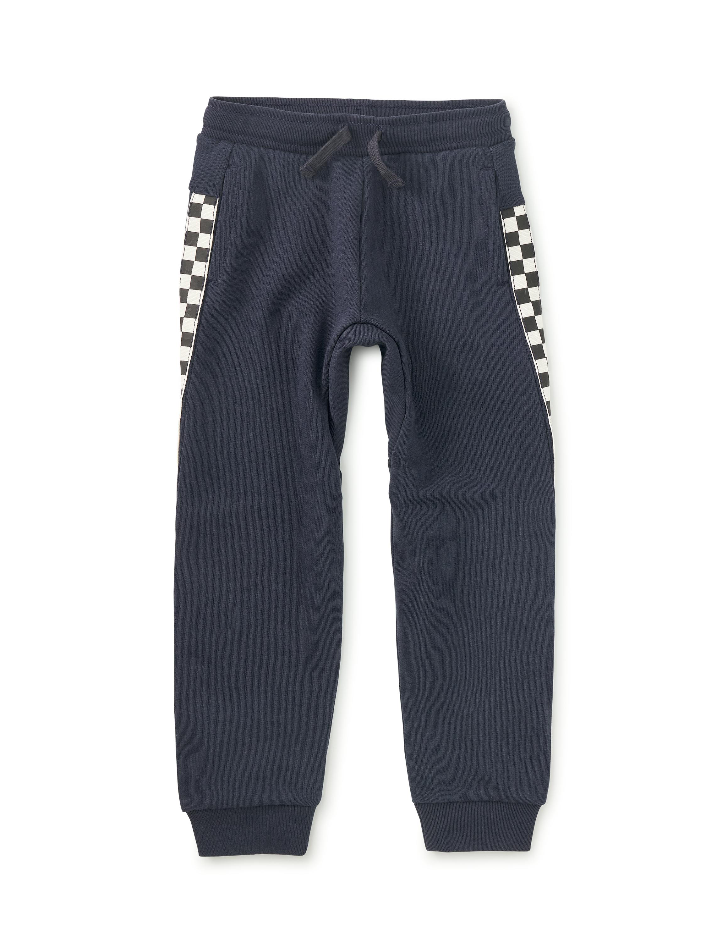 Stripe-Out Joggers, Indigo