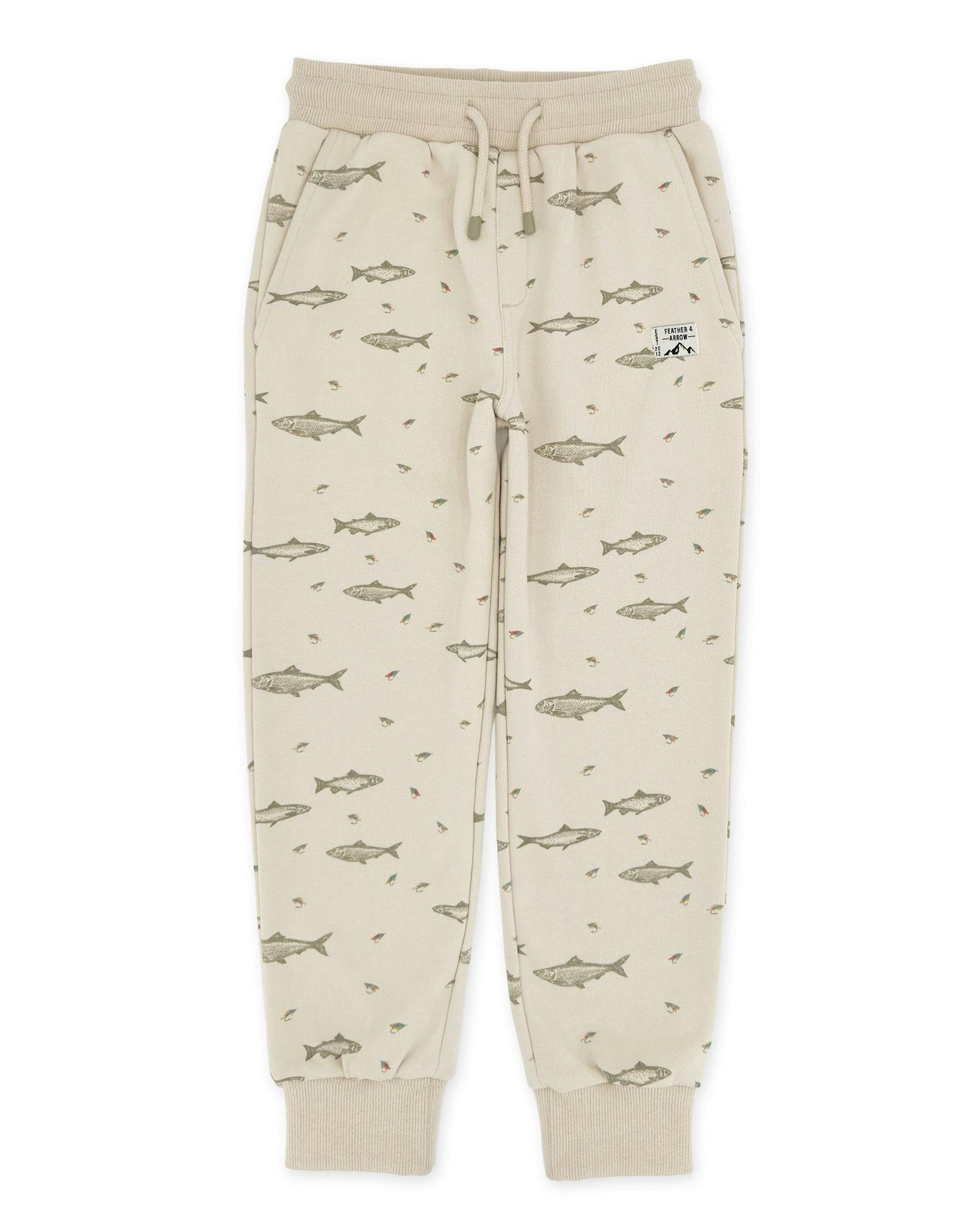 Bowie Fishing Jogger - Oatmeal French Terry