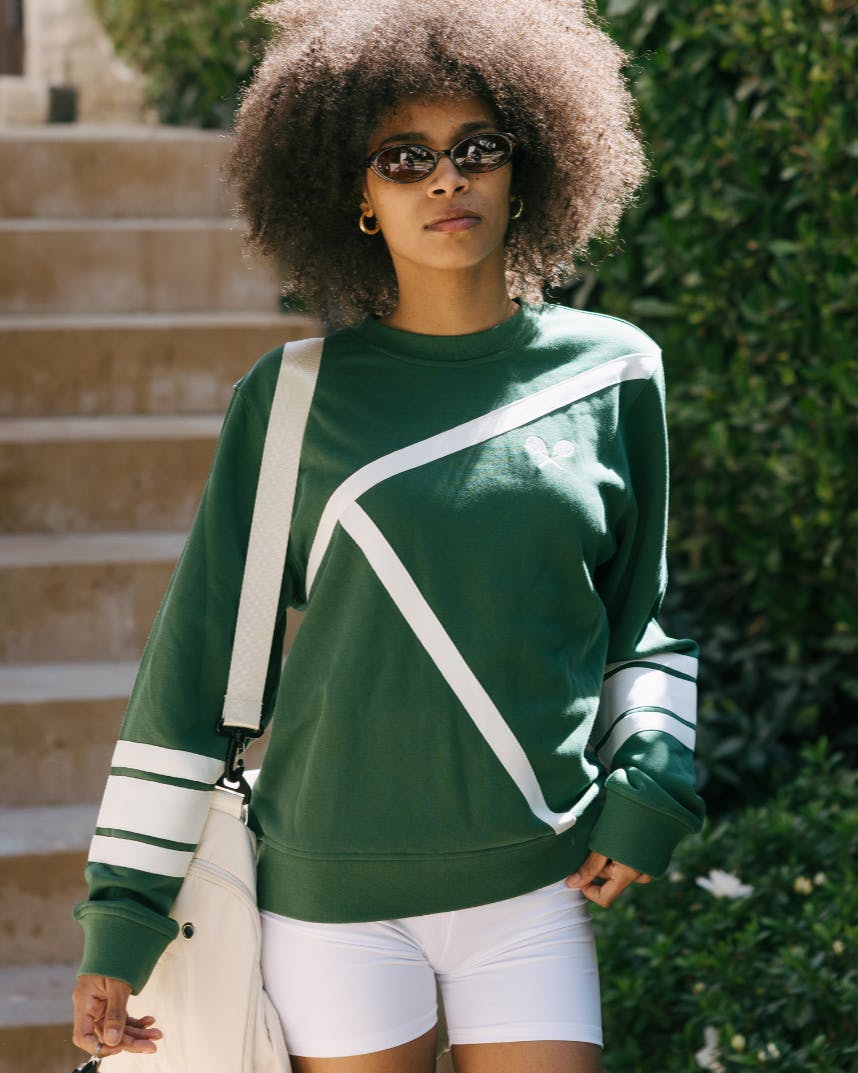 Elle Sweatshirt - Tennis Lines