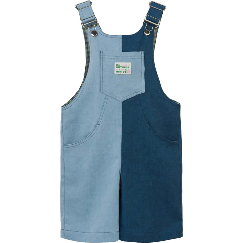 children's short dungaree - blue denim