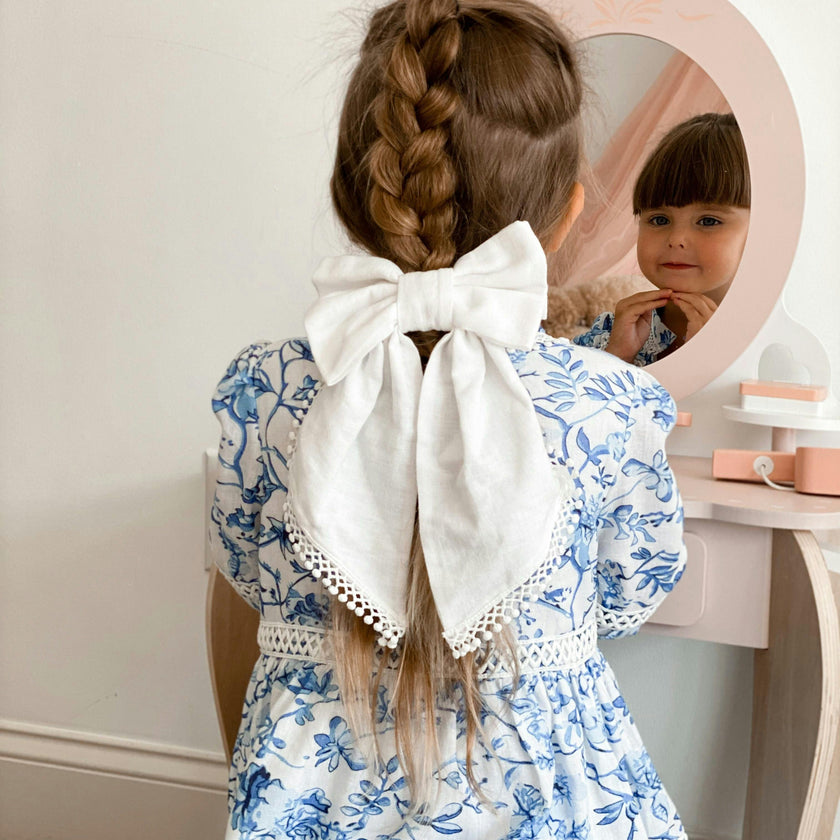 White Jaylin Hair Bow
