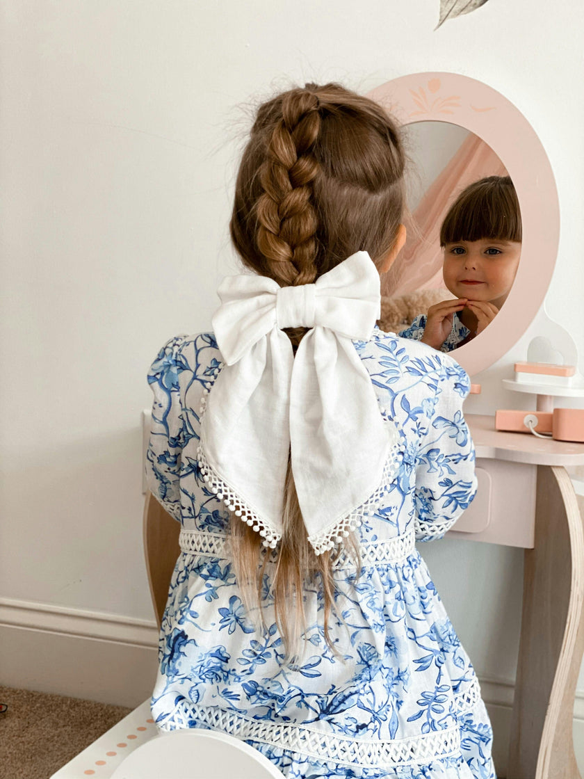 White Jaylin Hair Bow