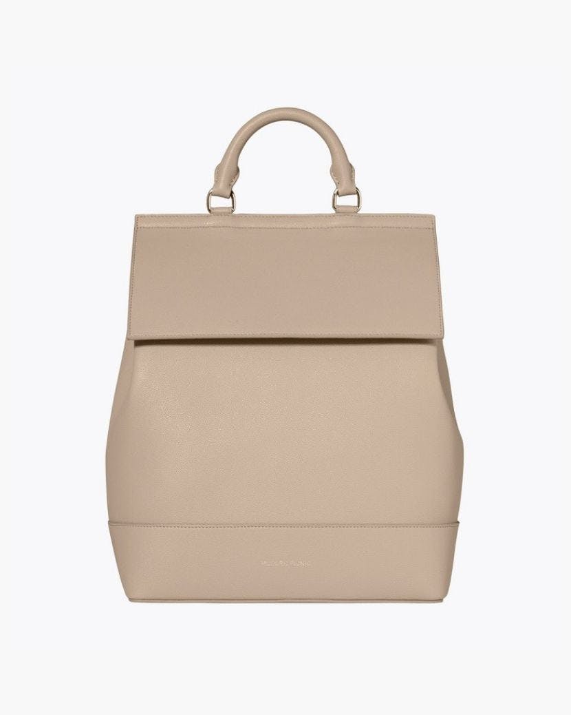 Chic, Stylish Padded Laptop Sleeve Backpack, Cream