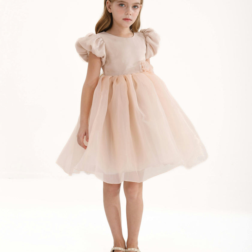 Champagne D'Amico Floral Teacup Dress