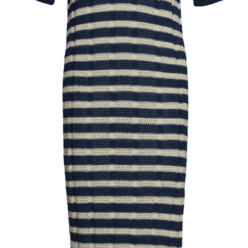EMMIE STRIPE DRESS | NAVY + IVORY STRIPE