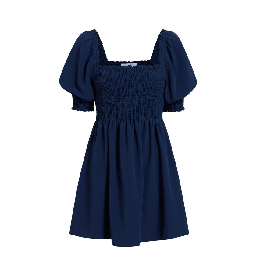 The Athena Nap Dress - Navy Crepe