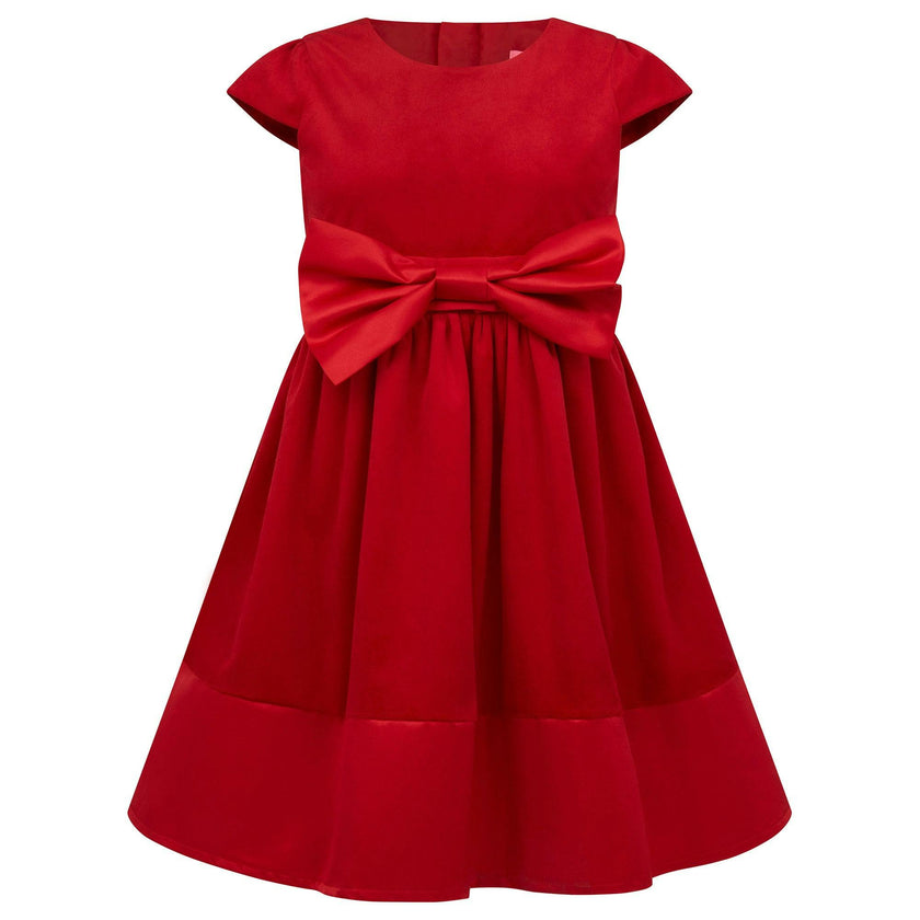 Florence Velvet & Satin Bow Party Dress