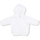 Chenille - Grey & Ivory Stripe Hooded Jacket