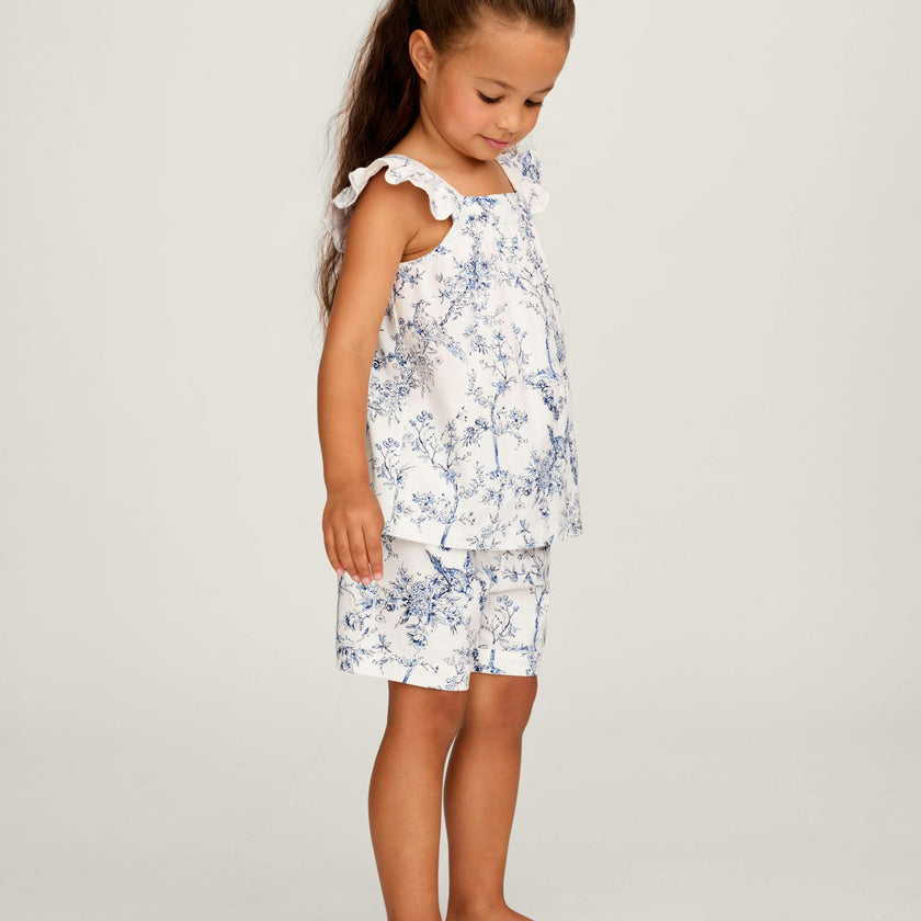 Girl's Twill Clara Short Set in Timeless Toile