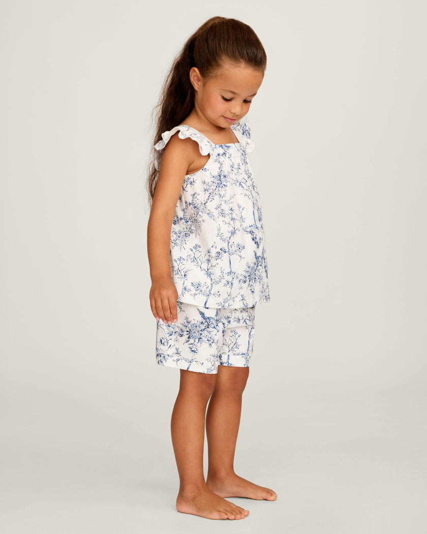 Girl's Twill Clara Short Set in Timeless Toile