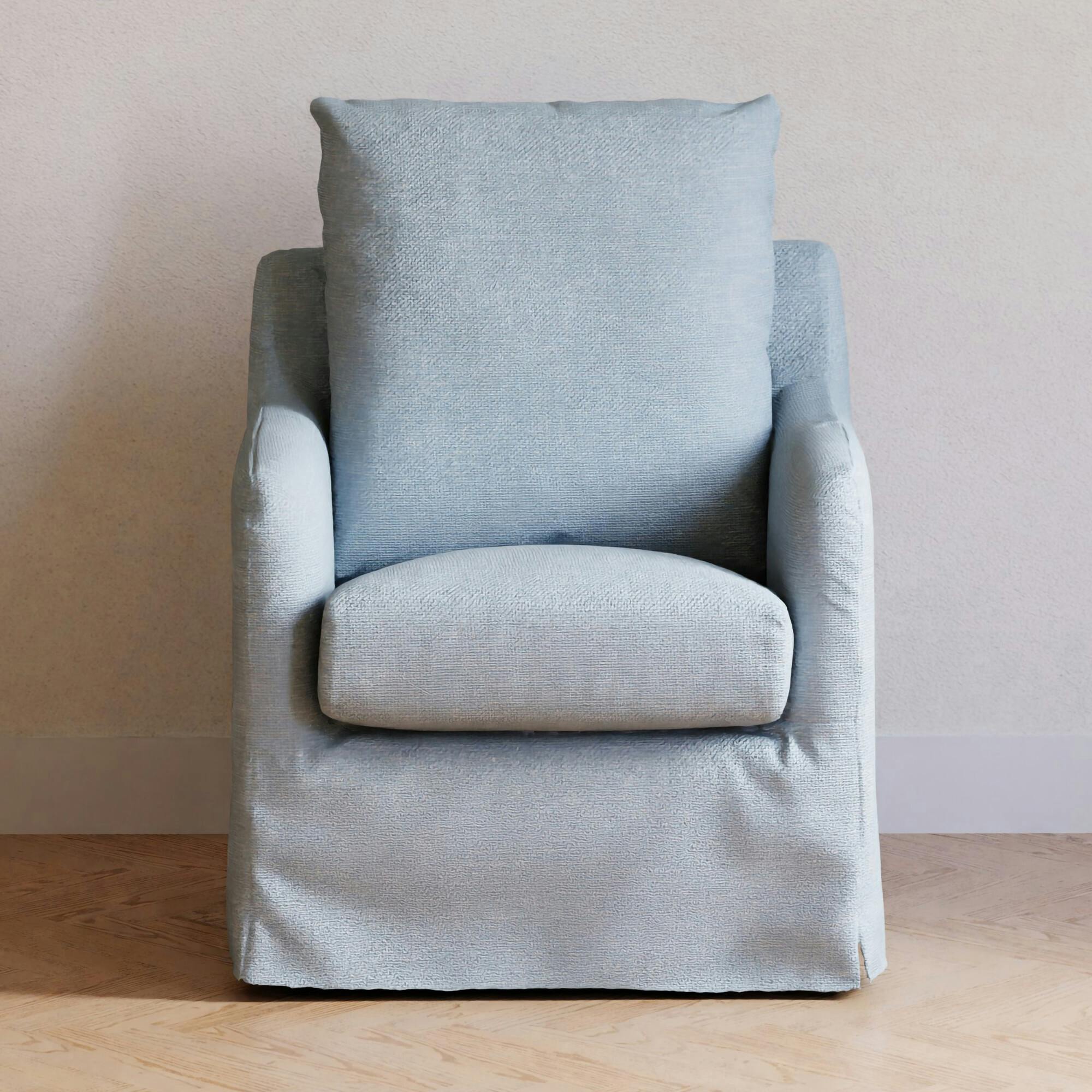 Reese Eco-Linen Slip Cover Swivel Glider